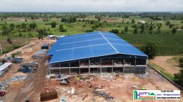 รับสร้างโรงงานขนาดใหญ่ 4,000 ตรม. (50x80 ม.) ระบบสำเร็จรูป โดยผู้เชี่ยวชาญ | Happy Meebaan