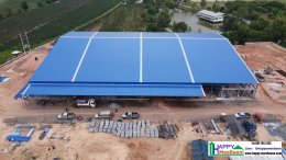 รับสร้างโรงงานขนาดใหญ่ 4,000 ตรม. (50x80 ม.) ระบบสำเร็จรูป โดยผู้เชี่ยวชาญ | Happy Meebaan