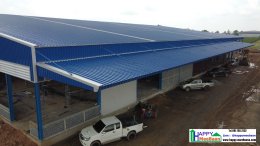 รับสร้างโรงงานขนาดใหญ่ 4,000 ตรม. (50x80 ม.) ระบบสำเร็จรูป โดยผู้เชี่ยวชาญ | Happy Meebaan
