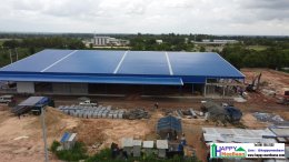 รับสร้างโรงงานขนาดใหญ่ 4,000 ตรม. (50x80 ม.) ระบบสำเร็จรูป โดยผู้เชี่ยวชาญ | Happy Meebaan