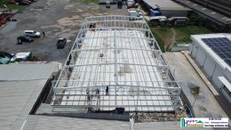 Large factory construction, Affordable warehouse construction, Steel structure installation, Wide Flange column structure, Wide Flange roof 