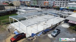 Large factory construction, Affordable warehouse construction, Steel structure installation, Wide Flange column structure, Wide Flange roof 