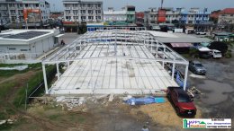 Large factory construction, Affordable warehouse construction, Steel structure installation, Wide Flange column structure, Wide Flange roof 
