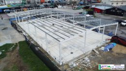 Large factory construction, Affordable warehouse construction, Steel structure installation, Wide Flange column structure, Wide Flange roof 