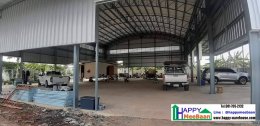 สร้างโรงงาน หลังคาโค้ง สร้างโกดัง สร้างคลังสินค้า ระบบโกดังสำเร็จรูป Happy Warehouse