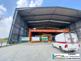 รับสร้างโรงงานขนาดใหญ่ รับสร้างโกดัง คลังสินค้า ด้วยระบบโครงสร้างสำเร็จรูป พืิ้นที่ 10,000 ตรม Happy Meebaan