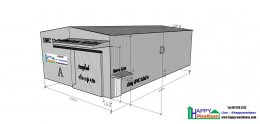 สร้างโกดังเก็บสินค้า ลดความร้อน ใช้หลังคา Sandwich Panel /EPS โครงสร้างเหล็กกล่อง ราคาถูก