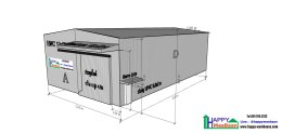 สร้างโกดังเก็บสินค้า ลดความร้อน ใช้หลังคา Sandwich Panel /EPS โครงสร้างเหล็กกล่อง ราคาถูก