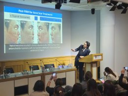 Lecture on Skin and Hair Rejuvenation Using Exosome Therapy at the Royal Society of Medicine, London, United Kingdom