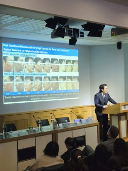 Lecture on Skin and Hair Rejuvenation Using Exosome Therapy at the Royal Society of Medicine, London, United Kingdom