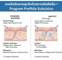 เทคนิครักษาหลุมสิว ด้วยการตัดพังผืดหลุมสิวเทคนิค Program Profhilo Bio-Remodeling Fanning Subcision Techniques for Acne Scar Treatment