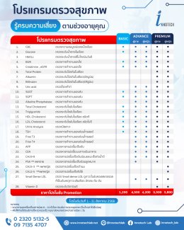Package ตรวจสุขภาพตามช่วงอายุ