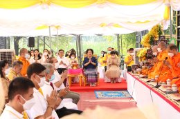 พิธีตั้งแบบเสา 37 ต้น พร้อมเทคอนกรีต งานก่อสร้างศูนย์หัวใจและไต โรงพยาบาลราชพิพัฒน์ สำนักการแพทย์ กรุงเทพมหานคร