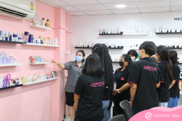 Photos of the atmosphere of the study visit to visit the company of undergraduate students in Chemistry, Faculty of Science and Technology Bansomdetchaopraya Rajabhat University and teachers