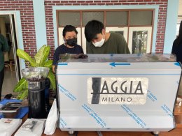 รีวิวติดตั้งเครื่องชงกาแฟสด เซ็ตเครื่องชงกาแฟ Gaggia la Decisa 2g