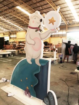 งานสติ๊กเกอร์ติดกระจก backdrop