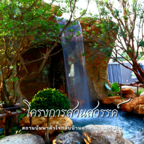 รับจัดสวนน้ำตก บ่อ ลำธาร