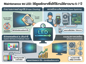 Maintenance จอ LED: วิธีดูแลรักษาเพื่อให้ใช้งานได้ยาวนาน 57 ปี 