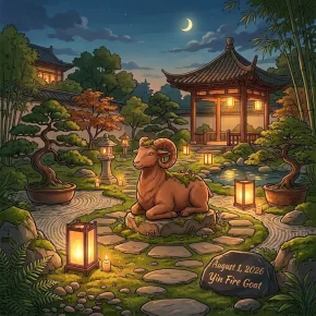 วันปฏิทินจีนประจำวันเสาร์ที่ 1 ส.ค. 2569: วันแพะธาตุไฟ-ดิน (丁未)