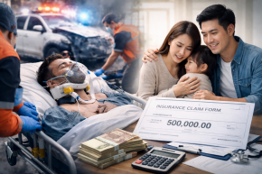 เคสจริง ลูกค้าประสบอุบัติเหตุเสียชีวิต ครอบครัวได้รับเงินประกันช่วยพยุงชีวิต