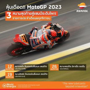 ลุ้นเดือด MotoGP 2023 3 สนามสุดท้ายสู่แชมป์ระดับโลก