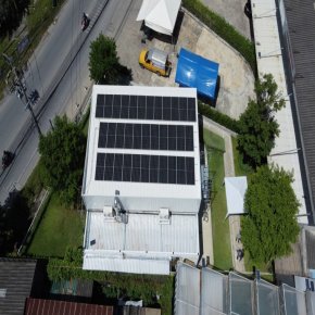 ติดตั้งระบบโซล่าร์เซลล์ 15 kW On-grid system สถานที่ K-Top Hydro Green Garden จ.นนทบุรี