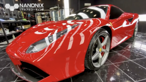 เคลือบแก้วรถยนต์ระบบพ่น NANONIX DIAMOND รถ Ferrari 458