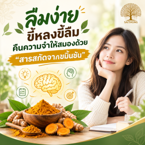 ลืมง่าย ขี้หลงขี้ลืม คืนความจำให้สมองด้วย  สารสกัดจากขมิ้นชัน 