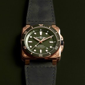สุดยอดนาฬิกาดำน้ำสปอร์ตหรู เบล แอนด์ รอส BR 03-92 Diver Green Bronze