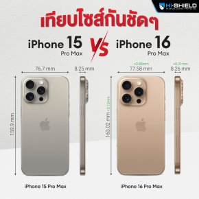 เทียบกันชัดๆ iPhone 16 Promax VS iPhone 15 Promax ขนาดต่างกันแค่ไหน ไปดู !