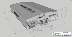 Free 3D Warehouse Design Download | 20×30 m Warehouse & Storage Building Plans | Happy Meebaan