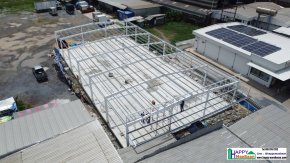 Large factory construction, Affordable warehouse construction, Steel structure installation, Wide Flange column structure, Wide Flange roof 