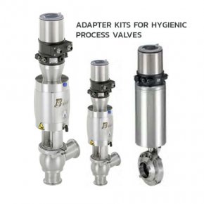 Adapters for hygienic process valves