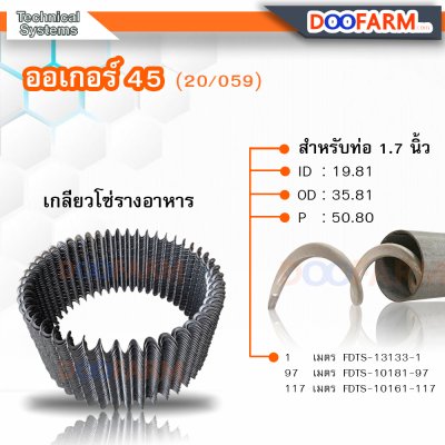 เกลียวโซ่รางอาหาร ออเกอร์ 45(20/059)