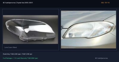ฝาครอบเลนส์ไฟหน้า Toyota Vios (2005-2007) - Gen 1 MC