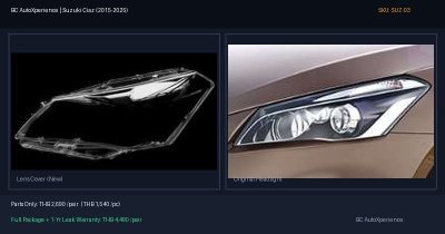 ฝาครอบเลนส์ไฟหน้า Suzuki Ciaz (2015-2025) - Sedan Eco Car