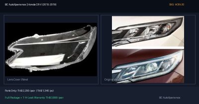 ฝาครอบเลนส์ไฟหน้า Honda CR-V (2015-2016) - Gen 4 Facelift