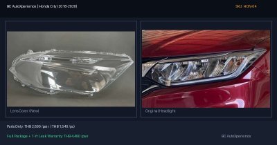 ฝาครอบเลนส์ไฟหน้า Honda City (2018-2020) - Gen 6 Minorchange