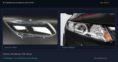 ฝาครอบเลนส์ไฟหน้า Honda Civic (2012-2015) - FB