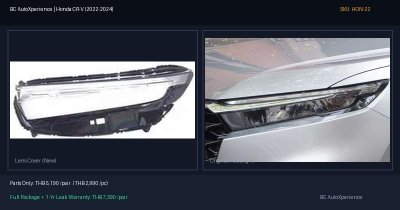 ฝาครอบเลนส์ไฟหน้า Honda CR-V (2022-2024) - Gen 6