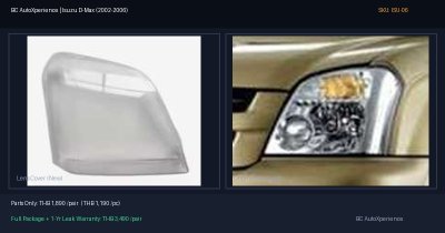 ฝาครอบเลนส์ไฟหน้า Isuzu D-Max (2002-2006) - D-Max โฉมแรก