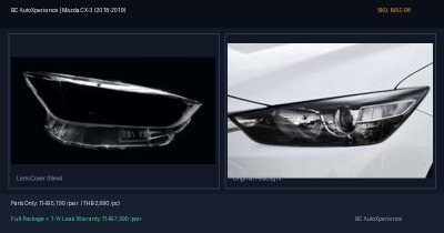 ฝาครอบเลนส์ไฟหน้า Mazda CX-3 (2018-2019) - Crossover