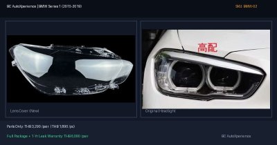 ฝาครอบเลนส์ไฟหน้า BMW Series 1 (2015-2019) - F20 LCI Facelift