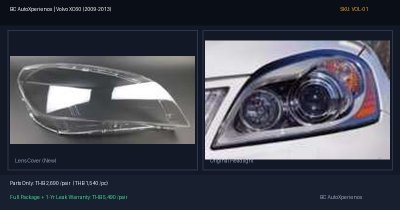 ฝาครอบเลนส์ไฟหน้า Volvo XC60 (2009-2013) - Gen 1 Pre-facelift