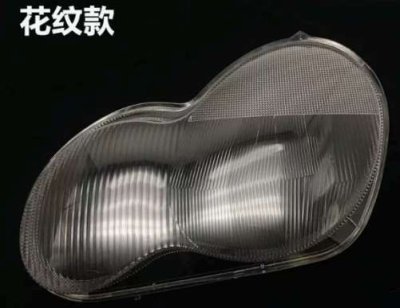 ฝาครอบเลนส์ไฟหน้า Mercedes-Benz C-Class (2003-2008) - W203 ตาถั่ว (หน้าขุ่น ลายริ้ว)