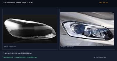 ฝาครอบเลนส์ไฟหน้า Volvo XC60 (2014-2016) - Gen 1 Facelift