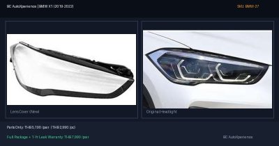 ฝาครอบเลนส์ไฟหน้า BMW X1 (2019-2022) - F48 / F49 LCI