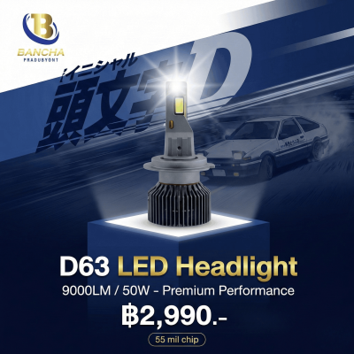 D63 LED Headlight Premium Performance (Initial D Series)