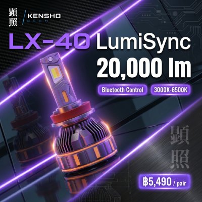 KENSHO Beam LX-40 LumiSync ไฟหน้า LED Bluetooth 20,000 ลูเมน