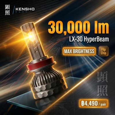 KENSHO Beam LX-30 HyperBeam ไฟหน้า LED 30,000 ลูเมน